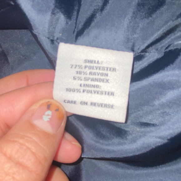 Dark Blue Calvin Klein Blazer with shoulder pads - Picture 6 of 7